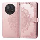 For Huawei Enjoy 60X Mandala Flower Embossed Leather Phone Case(Rose Gold) - 2