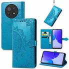 For Huawei Enjoy 60X Mandala Flower Embossed Leather Phone Case(Blue) - 1