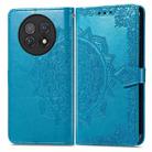 For Huawei Enjoy 60X Mandala Flower Embossed Leather Phone Case(Blue) - 2