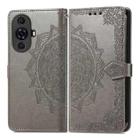 For Huawei Nova 11 Pro Mandala Flower Embossed Leather Phone Case(Gray) - 2