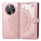 For Huawei Nova Y91 Mandala Flower Embossed Leather Phone Case(Rose Gold) - 2