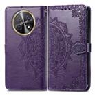 For Huawei Nova Y91 Mandala Flower Embossed Leather Phone Case(Purple) - 2
