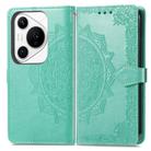 For Huawei Pura 70 Mandala Flower Embossed Leather Phone Case(Green) - 2