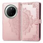For Huawei Mate 70 Mandala Flower Embossed Leather Phone Case(Rose Gold) - 2