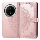 For Huawei Mate 70 Pro Mandala Flower Embossed Leather Phone Case(Rose Gold) - 2