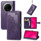 For Huawei Mate 70 Pro Mandala Flower Embossed Leather Phone Case(Purple) - 1