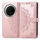 For Huawei Mate 70 Pro+ Mandala Flower Embossed Leather Phone Case(Rose Gold) - 2