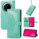 For Huawei Mate 70 Pro+ Mandala Flower Embossed Leather Phone Case(Green) - 1