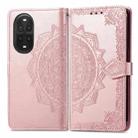 For Huawei nova 13 Pro Mandala Flower Embossed Leather Phone Case(Rose Gold) - 2