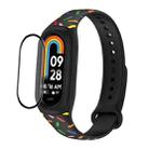 For Xiaomi Mi Band 8 ENKAY Hat-Prince Full Coverage Screen Protector + Adjsutable Silicone Sport Loop Strap Watchband(Black) - 1