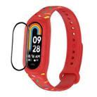 For Xiaomi Mi Band 8 ENKAY Hat-Prince Full Coverage Screen Protector + Adjsutable Silicone Sport Loop Strap Watchband(Red) - 1