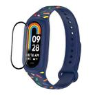 For Xiaomi Mi Band 8 ENKAY Hat-Prince Full Coverage Screen Protector + Adjsutable Silicone Sport Loop Strap Watchband(Blue) - 1