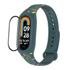 For Xiaomi Mi Band 8 ENKAY Hat-Prince Full Coverage Screen Protector + Adjsutable Silicone Sport Loop Strap Watchband(Green) - 1