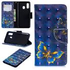 3D Colored Drawing Pattern Horizontal Flip Leather Case for Samsung Galaxy A40, with Holder & Card Slots & Wallet(Butterfly) - 1
