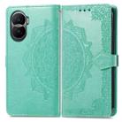 For Honor Play 7T Pro Mandala Flower Embossed Leather Phone Case(Green) - 2