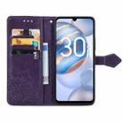 For Honor 30i Mandala Flower Embossed Leather Phone Case(Purple) - 3