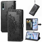 For Honor 30i Mandala Flower Embossed Leather Phone Case(Black) - 1