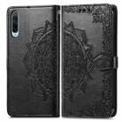 For Honor 30i Mandala Flower Embossed Leather Phone Case(Black) - 2