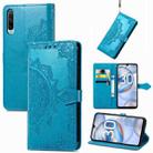 For Honor 30i Mandala Flower Embossed Leather Phone Case(Blue) - 1