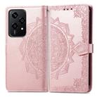 For Honor 200 Lite Global Mandala Flower Embossed Leather Phone Case(Rose Gold) - 2