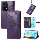 For Honor 200 Lite Global Mandala Flower Embossed Leather Phone Case(Purple) - 1