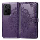 For Honor 200 Lite Global Mandala Flower Embossed Leather Phone Case(Purple) - 2
