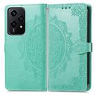 For Honor 200 Lite Global Mandala Flower Embossed Leather Phone Case(Green) - 2