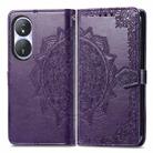 For Honor Play 50 Plus Mandala Flower Embossed Leather Phone Case(Purple) - 1