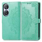 For Honor Play 50 Plus Mandala Flower Embossed Leather Phone Case(Green) - 1