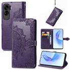 For Honor 90 Lite Mandala Flower Embossed Leather Phone Case(Purple) - 1