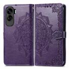 For Honor 90 Lite Mandala Flower Embossed Leather Phone Case(Purple) - 2