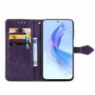 For Honor 90 Lite Mandala Flower Embossed Leather Phone Case(Purple) - 3