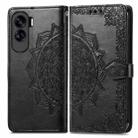 For Honor 90 Lite Mandala Flower Embossed Leather Phone Case(Black) - 2