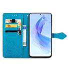 For Honor 90 Lite Mandala Flower Embossed Leather Phone Case(Blue) - 3