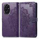 For Honor 200 Mandala Flower Embossed Leather Phone Case(Purple) - 2