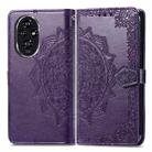 For Honor 200 Pro Mandala Flower Embossed Leather Phone Case(Purple) - 2