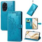 For Honor 200 Pro Mandala Flower Embossed Leather Phone Case(Blue) - 1