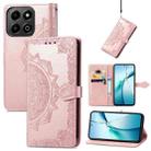 For Honor 200 Smart Mandala Flower Embossed Leather Phone Case(Rose Gold) - 1