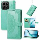 For Honor 200 Smart Mandala Flower Embossed Leather Phone Case(Green) - 1