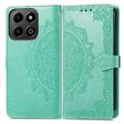 For Honor 200 Smart Mandala Flower Embossed Leather Phone Case(Green) - 2