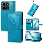 For Honor 200 Smart Mandala Flower Embossed Leather Phone Case(Blue) - 1