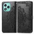 For Honor 400 Lite Mandala Flower Embossed Leather Phone Case(Black) - 2