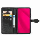 For Honor 400 Lite Mandala Flower Embossed Leather Phone Case(Black) - 3