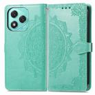 For Honor 400 Lite Mandala Flower Embossed Leather Phone Case(Green) - 2