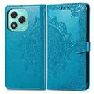For Honor 400 Lite Mandala Flower Embossed Leather Phone Case(Blue) - 2