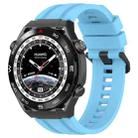 For Huawei Watch Ultimate Long & Short Sports Solid Color Silicone Watch Band Set(Sky Blue) - 1