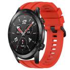 For Huawei Watch GT3 Pro 46mm Long & Short Sports Solid Color Silicone Watch Band Set(Red) - 1