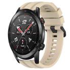 For Huawei Watch GT3 Pro 46mm Long & Short Sports Solid Color Silicone Watch Band Set(Khaki) - 1