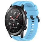 For Huawei Watch GT3 Pro 46mm Long & Short Sports Solid Color Silicone Watch Band Set(Sky Blue) - 1