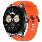 For Huawei Watch GT3  46mm Long & Short Sports Solid Color Silicone Watch Band Set(Orange) - 1